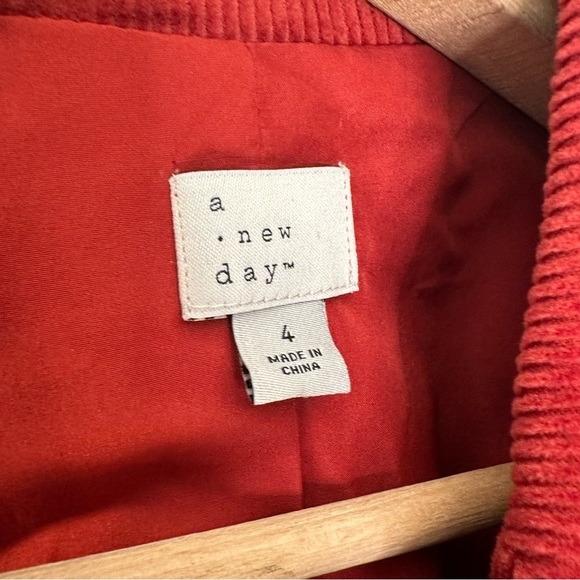 A New Day | Orange Corduroy Blazer Size 4 - Picture 9 of 11
